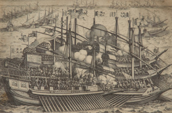First Naval Battle, from the "Life of Ferdinand I de' Medici", c1615-1620. Creator: Callot, Jacques (1592-1635).