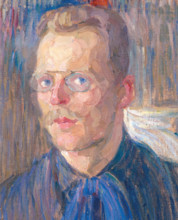 Self-portrait, 1907. Creator: Bogomazov, Alexander Konstantinovich (1880-1930).