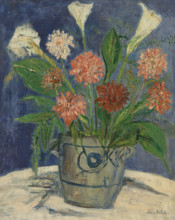 Vase d'arums et de dahlias (Vase with Arums and Dahlias), c1932. Creator: Utrillo, Maurice (1883-1955).