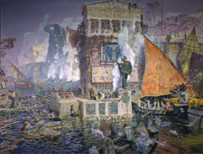 The Colossus of Rhodes, 1914. Creator: Muñoz Degraín, Antonio (1840-1924).