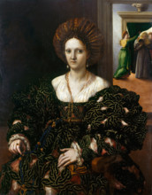 Portrait of Margaret Paleologa (1510-1566), Marquise of Montferrat and  Duchess of Mantua, c1531. Creator: Romano, Giulio (1499-1546).