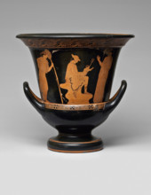 Red-figure krater with Hermes, Dionysus and Nymphs, 460-450 BC. Creator: Master of Villa Julia (active 460 BC-450 BC).