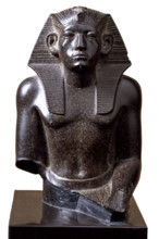 Statue of the Pharaoh Amenemhat III, 19th century BC. Creator: Ancient Egypt.