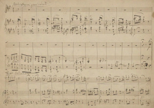 Autograph manuscript of the Variations on a Rococo Theme in A major, Opus 33, 1877. Creator: Tchaikovsky, Pyotr Ilyich (1840-1893).