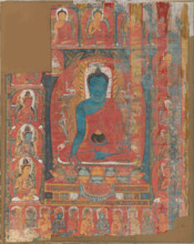 Bhaisajyaguru, the buddha of healing and medicine, 13th century. Creator: Tibetan culture.