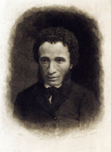 Portrait of the poet Alexander Sergeyevich Pushkin (1799-1837), 1880. Creator: Dmitriev-Kavkazsky, Lev Evgrafovich (1849-1916).