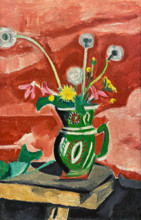 Jug with Flowers, 1911-1912. Creator: Rozanova, Olga Vladimirovna (1886-1918).