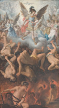 The Fall of the Rebel Angels, 1605. Creator: Caxés, Eugenio (1574-1634).