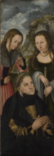 The Elector Frederick III the Wise of Saxony (1463-1525) with the Saints Ursula and..., c1510-1512. Creator: Cranach, Lucas, the Elder (1472-1553).