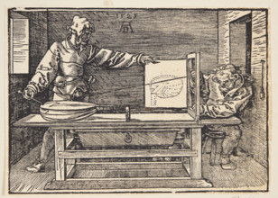 Man Drawing a Lute, 1525. Creator: Dürer, Albrecht (1471-1528).