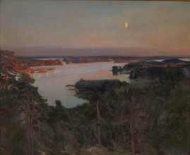 Summer Evening, Haiko Fiord , 1899. Creator: Edelfelt, Albert Gustaf Aristides (1854-1905).