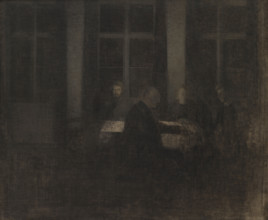 Evening in the living room, 1904. Creator: Hammershøi, Vilhelm (1864-1916).