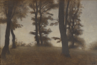 Tree Trunks. Arresødal near Frederiksværk, North Zealand, 1904. Creator: Hammershøi, Vilhelm (1864-1916).