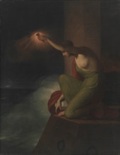 Hero Waiting for Leander, 1808. Creator: Høyer, C.F. (Christian Fædder) (1775-1855).