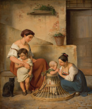 A Roman street scene, 1833. Creator: Küchler, Albert (1803-1886).