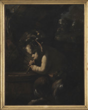 Young Satyr Drinking from a Wine Cask, c1646. Creator: Mola, Pier Francesco (1612-1666).