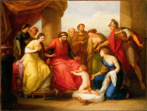 The Child Pyrrhos imploring King Glaucus for Asylum, 1794. Creator: Kauffmann, Angelika (1741-1807).