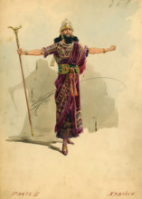 Costume design for the opera Nabucco by Giuseppe Verdi, 1913. Creator: Comelli, Attilio (1858-1925).