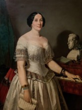 Portrait of the Opera singer Marietta Brambilla (1807-1875), 1854-1855. Creator: Caimi, Antonio (1811-1878).