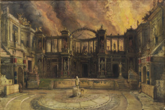 Stage design for the opera Nerone by Arrigo Boito, 1924. Creator: Pogliaghi, Lodovico (1857-1950).