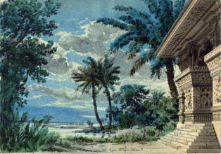 Stage design for the opera "Medgè" by Spyridon Samaras, 1888. Creator: Ferrario, Carlo (1833-1907).