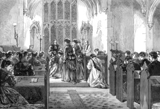 Confirmation by the Bishop of London at the Brompton Hospital for Consumption, 1874. Creator: Unknown.