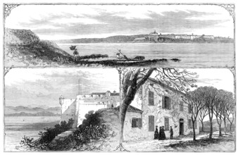 The Island and Fort of St. Marguerite, the prison of ex-Marshal Bazaine, 1874. Creator: Unknown.