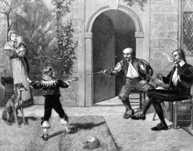 Early Lessons, by V. W. Bromley, Winter Exhibition of the Society of British Artists, 1874. Creator: Unknown.