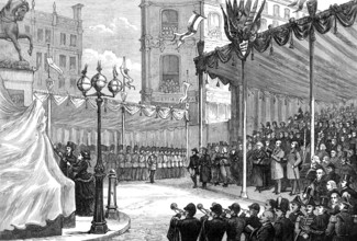 Unveiling the statue of the late Prince Consort in Holborn-Circus, 1874. Creator: Unknown.