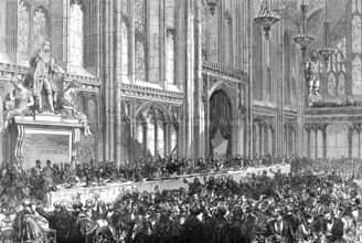 Luncheon given by the Lord Mayor to the Prince of Wales at Guildhall, 1874. Creator: Unknown.