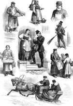 Sketches from St. Petersburg, by our special artist, 1874. Creator: Unknown.