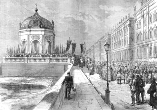 Blessing the Neva at St. Petersburg, from a sketch by our special artist, 1874. Creator: C. R..