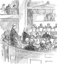 Baron Amphlett being admitted a Serjeant-At-Law, 1874. Creator: Unknown.