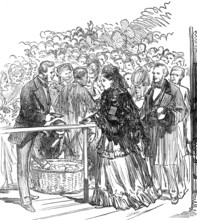 The Royal Marriage: distribution of bride-cake in Edinburgh, 1874. Creator: Unknown.