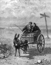 The Road to Gretna, by J. Morgan, from the exhibition at the French Gallery, Pall-Mall, 1874. Creator: Unknown.