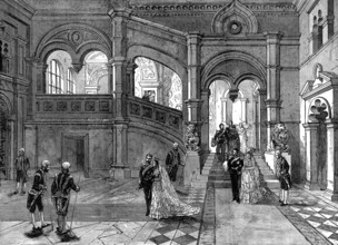 Sketches in Moscow, by our special artist: staircase in the ancient part of the Kremlin, 1874. Creator: Unknown.