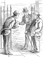 Metropolitan Boroughs election sketches: "This way, Sir", 1874. Creator: Unknown.