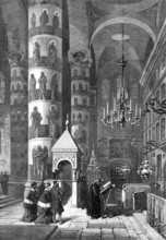 The Royal Marriage in Russia: the Church of the Assumption, Moscow..., 1874. Creator: Unknown.