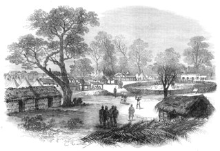 The Ashantee War: the Camp at Dunquah, from a sketch by our special artist, 1874. Creator: Unknown.