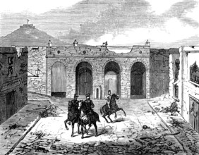 Sketches at Cartagena after the Siege: inside Madrid Gate, 1874. Creator: Unknown.