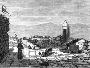 Sketches at Cartagena after the Siege: Fort Atalaya, 1874. Creator: Unknown.