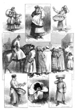 Sketches in St. Petersburg during the Royal Marriage Festivities, by our special artist, 1874. Creator: Unknown.