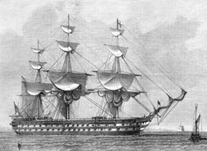 H.M.S. Duncan, flagship at Sheerness, 1874. Creator: Unknown.