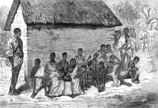 Sketches of the Ashantee War by our special artist: Ashantee prisoners, 1874. Creator: Unknown.