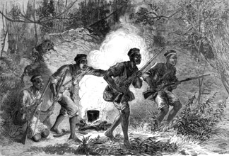 The Ashantee War - sketches by our special artist: a night alarm, 1874. Creator: Unknown.