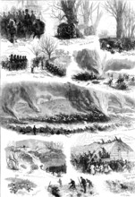 Sketches at the Volunteer Sham-Fight on Easter Monday, 1874. Creator: Unknown.