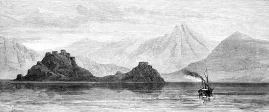 Pharaoh's Island (Jesirat Firaou), with Jebel-El-Nur, 1874. Creator: Unknown.