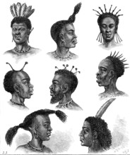 Natives of Ugogo, East Central Africa, 1874. Creator: William Hollidge.