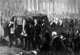 Funeral of Dr. Livingstone in Westminster Abbey, 1874. Creator: Unknown.