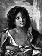 A Gipsy, by Richter, 1874. Creator: Unknown.